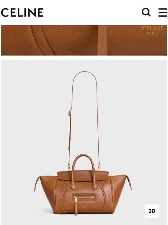 Celine 
LITTLE LUGGAGE IN SUPPLE SHINY LAMBSKIN - Picture 10 of 10